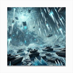 A Futuristic Sci Fi Depiction Of Massive Area Dama Canvas Print