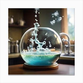 Bubbles In A Glass Bowl Canvas Print