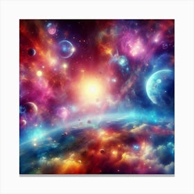 Galaxy In Space 4 Canvas Print