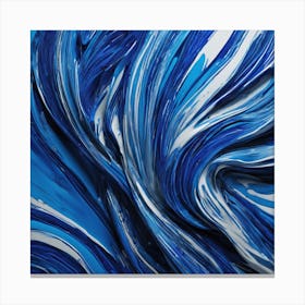 Abstract Blue And White Painting Canvas Print