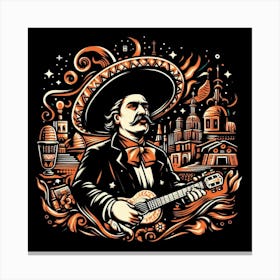 Mexican Musician Canvas Print