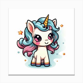 Cute Unicorn 246 Canvas Print