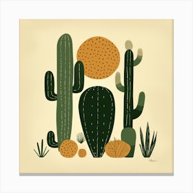 Cactus Print 12 Canvas Print