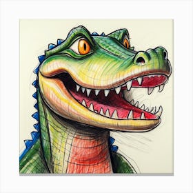 Alligator Head 7 Canvas Print