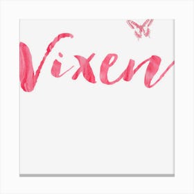 Womens Hotwife Vixen & Butterfly In Lipsmacking Pink Canvas Print