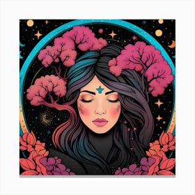 Kaleidoscope Girl Canvas Print