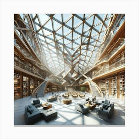 Library Of The Future 2 Canvas Print