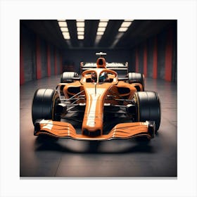 Orange Racing Car 1 Canvas Print
