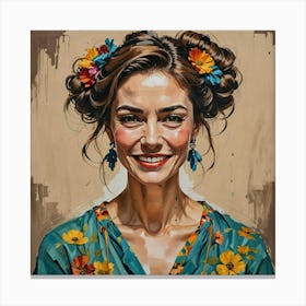 Smiling OLD Canvas Print