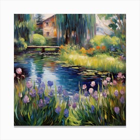 Soft Threads of Spring: Sarah's Impressionist Bliss Canvas Print