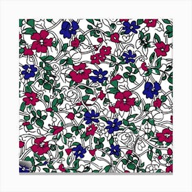 Tulip Tide London Fabrics Floral Pattern 5 Canvas Print