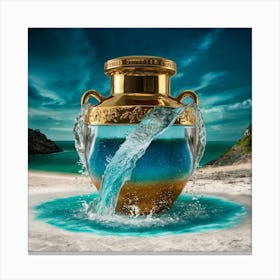 Vase On The Beach Canvas Print