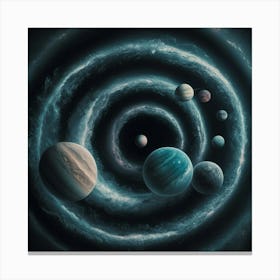 Planets In A Spiral Galaxy 1 Canvas Print