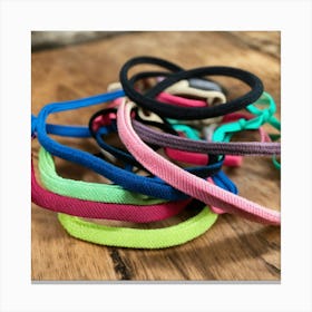 Foe Hair Ties Pile Canvas Print