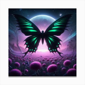 Butterfly In The Night Sky 1 Canvas Print