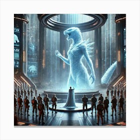 A Sci Fi Depiction Of Queen Nyx’S Directive, Showc Canvas Print