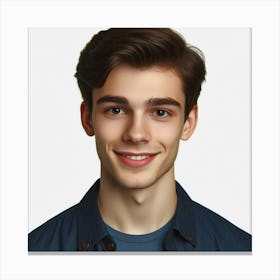 Young Man Smiling Canvas Print