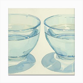 Two Bowls Of Water Canvas Print