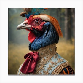 Silly Animals Series Pheasant 3 Canvas Print