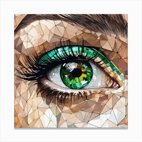 Polygonal Eye Canvas Print