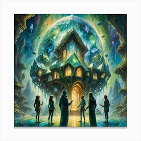 Alien House In The Sky Canvas Print