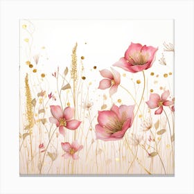 Pink Flowers Canvas Print