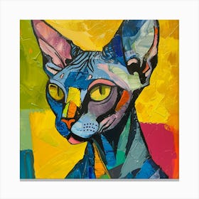 Kisha2849 Picasso Style Hairless Cat No Negative Space Full Pag A7674bf6 8134 4be1 B094 8cb921f71976 Canvas Print