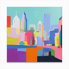 Abstract Travel Collection Nashville Tennessee Canvas Print