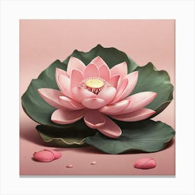 Aesthetic style, Large pink lotus flower Canvas Print