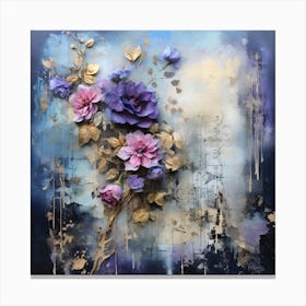 Vintage Moody Flowers 1 Canvas Print