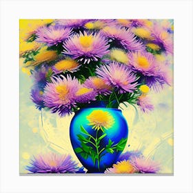 Aster Flowers 3 Canvas Print