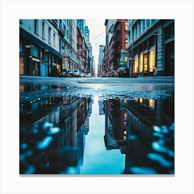 Reflection In A Puddle 4 Canvas Print