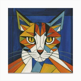 Geometric Cat 1 Canvas Print