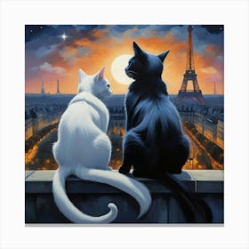 Paris Cats Canvas Print