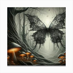 Butterfly In The Forest 43 Canvas Print