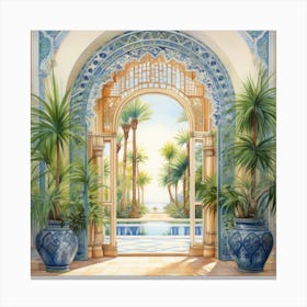 Mediterranean Archway 1 Canvas Print