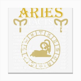 Aries Facts Zodiac Sign Canvas Print