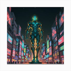 Glowing Robot Canvas Print