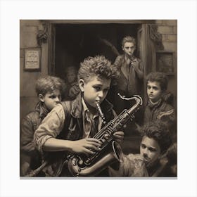 Saxophone Boys Canvas Print
