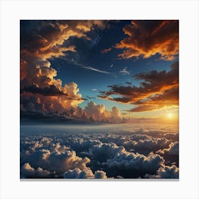 Sunrise Over Clouds 10 Canvas Print