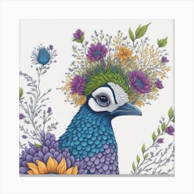 Lucky Peacock Canvas Print