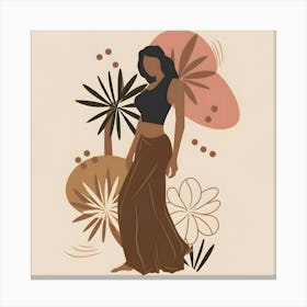 Woman In A Skirt Canvas Print