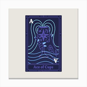 Ace Of Cups Square Canvas Print
