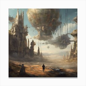 Futuristic City Canvas Print