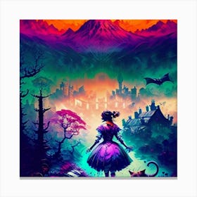 Woman in the woods Canvas Print
