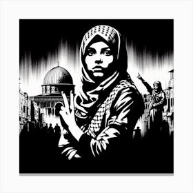 Girl In Hijab in Jerrusalem Canvas Print