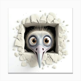 Owl In A Hole Canvas Print