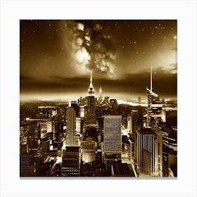 New York City At Night 35 Canvas Print