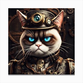 Steampunk Cat Canvas Print