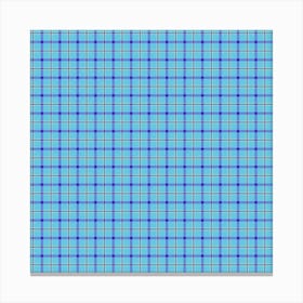 Blue Plaid Fabric 1 Canvas Print